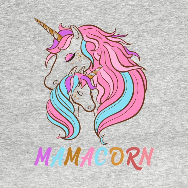 Cute Funny Mamacorn Unicorn Mama - Mother's Day by DressCool